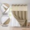 Americanflat 72x75 Hookless Waffle Pattern Shower Curtain - Water-Resistant Long Shower Curtain with Sheer Panel, Snap-In Liner, and Grommets